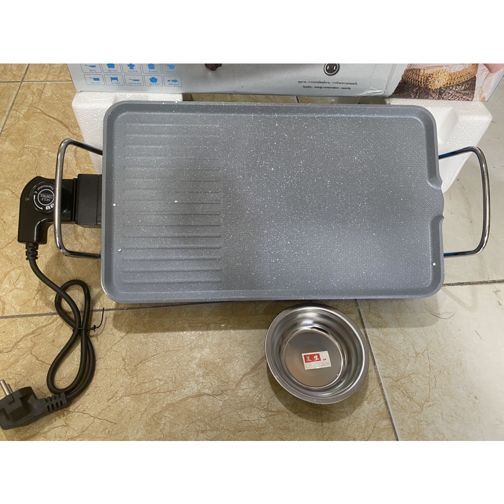 Bếp nướng điện Misushita công nghệ Thái Lan phủ 2 lớp chống dính, Bếp nướng không khói - Bảo hành 2 năm