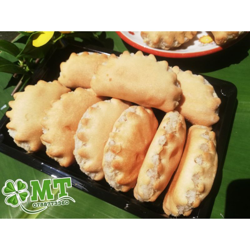 Bánh xếp nhân dừa nướng hộp 10c