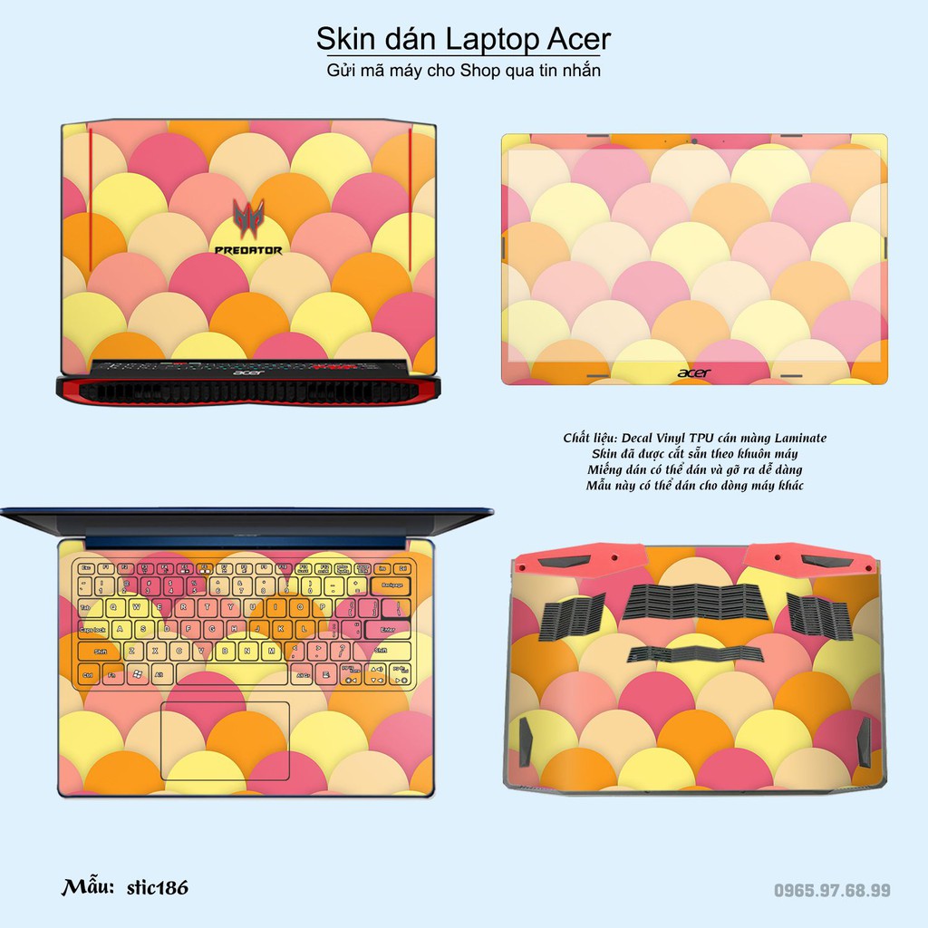 Skin dán Laptop Acer in hình Hoa văn sticker _nhiều mẫu 31 (inbox mã máy cho Shop)