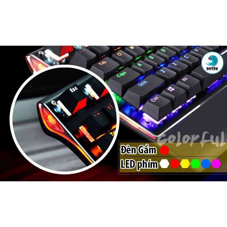 Bàn phím cơ Game thủ Midio CK87 CK104 LED