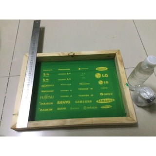 khung in logo máy lạnh khung in lụa