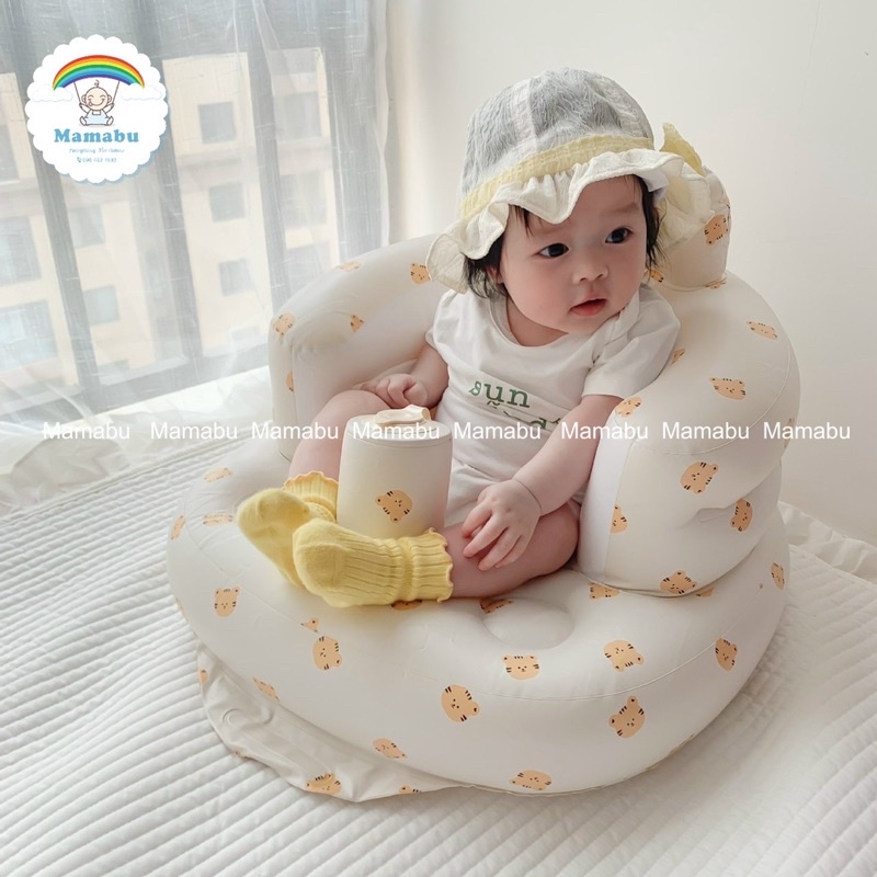 Ghế Hơi Tập Ngồi Playing, Ghế Phao Phong Cách Korea Chống Ngã Cho Bé Ăn Dặm, Đi Du Lịch Tiện Lợi Gấp Gọn An Toàn Mamabu