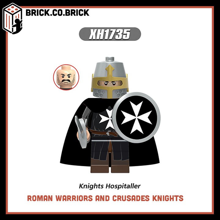 Lego Lính Roman Warrior và Crusades Knights Mô Hình Đồ Chơi Lắp Ráp Minifigure Lính Trung Cổ Chiến Binh La Mã X0316