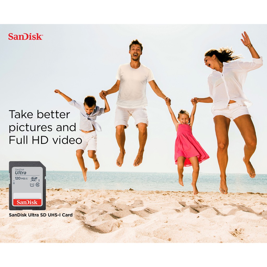 Thẻ nhớ Máy Ảnh SDXC SanDisk Ultra 256GB 800x 120MB/s (Xám) - New Model
