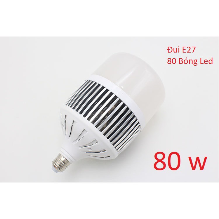 Bóng Đèn Led Bulb Công Suất 50w, 80w, 100w, 150w, đui E27, tản nhiệt nhôm, ánh sáng trắng, dùng cho chụp ảnh, livestream