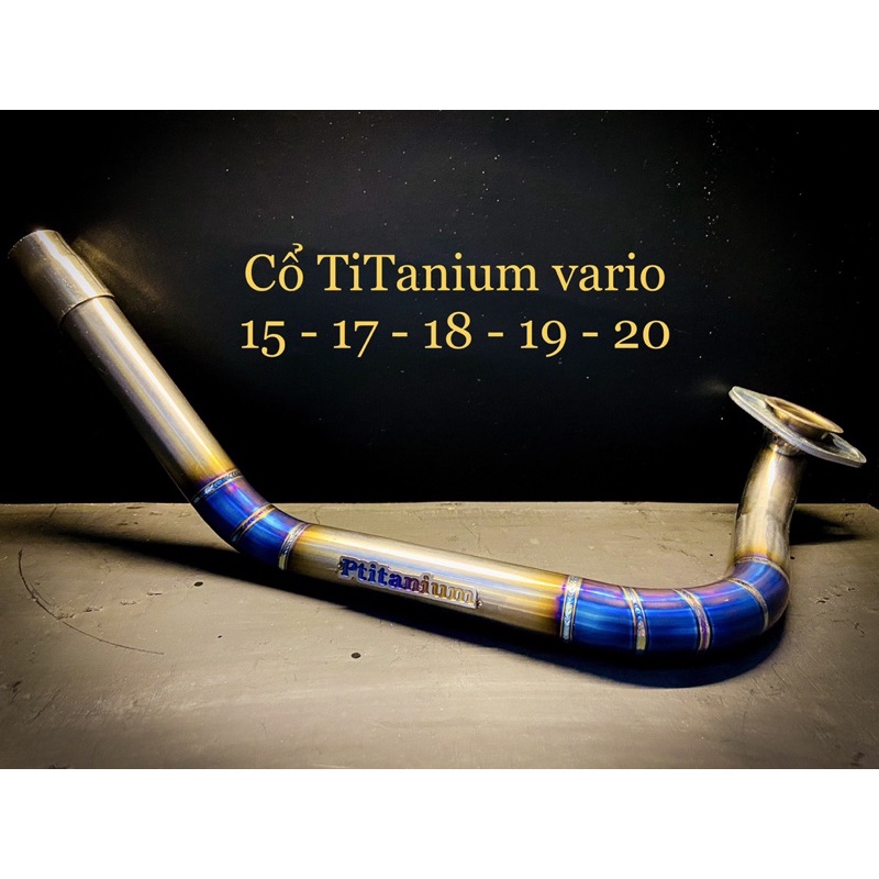 PTITANIUM full combo cổ pô titan cho xe tay ga honda vario click vision sh việt