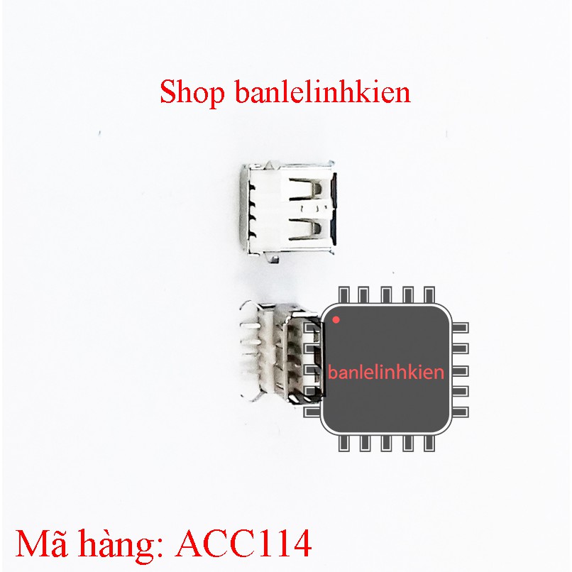 Cổng USB A cái đơn/đôi chân cong