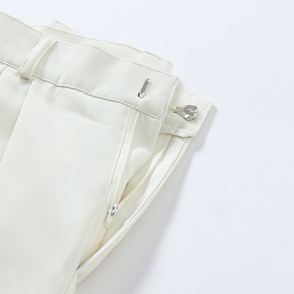 NUZIRO  Quần Dài Lưng Cao Ống Rộng Phong Cách Hàn Quốc