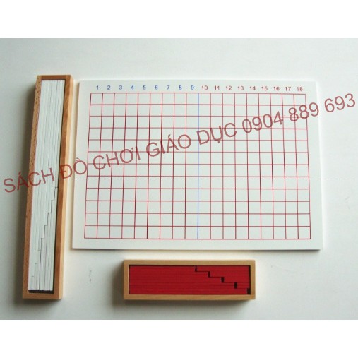 Bảng phép tính cộng trừ loại to, Subtraction and Addition Strip Board - Giáo cụ montessori