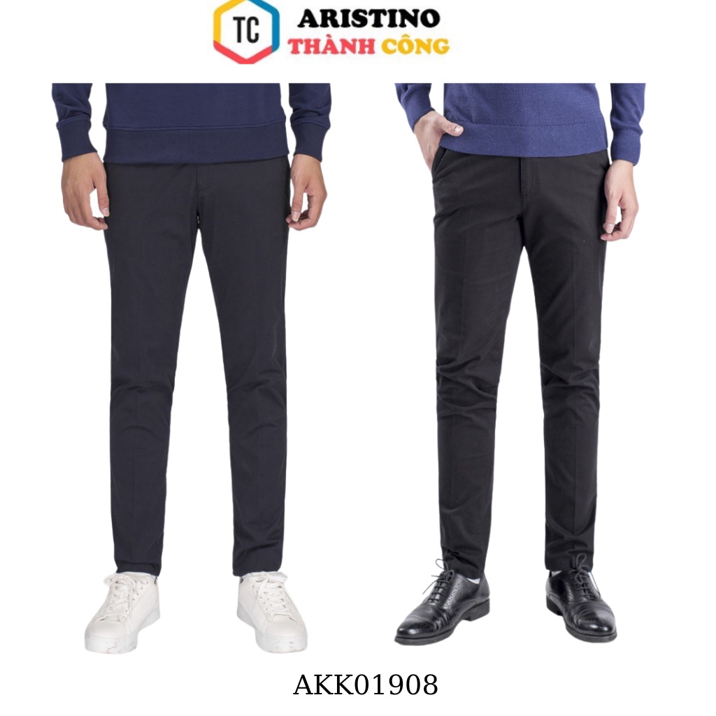 Quần kaki Aristino kiểu dáng regular fit chất cotton AKK01908