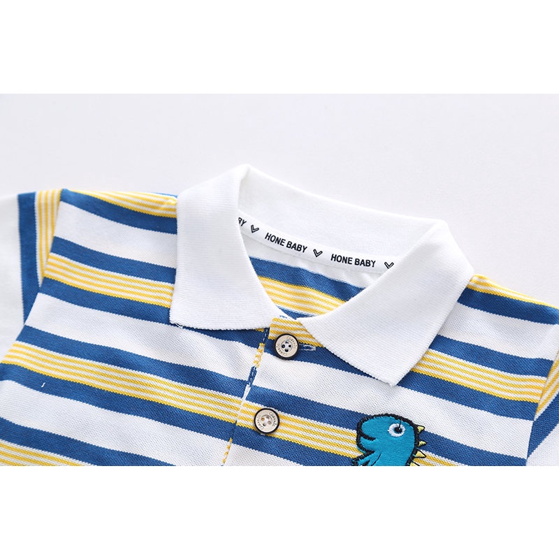 Mới Bộ Đồ Áo Thun Tay Ngắn In Hình Khủng Long Hoạt Hình Dành Cho Bé Trai