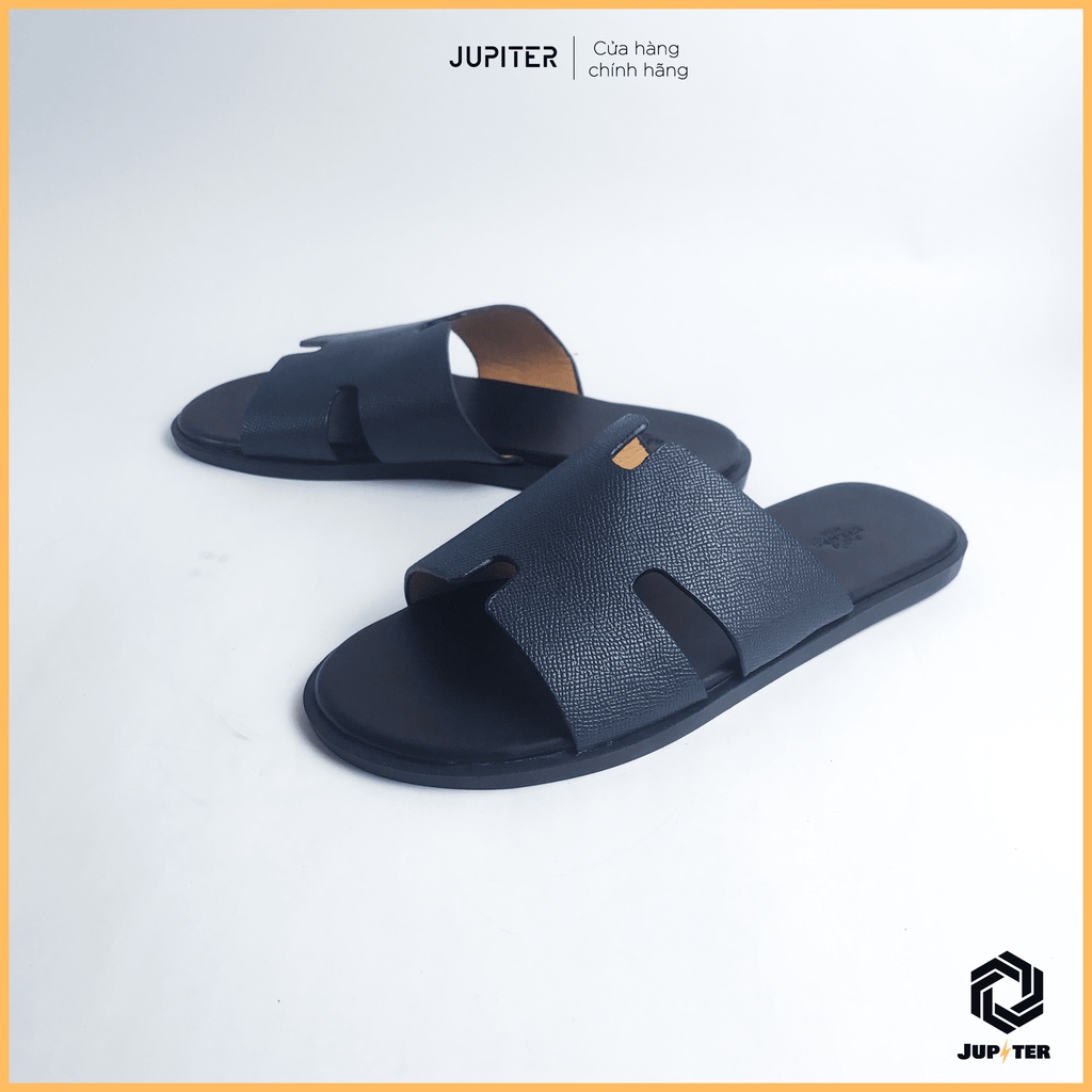 DÉP NAM QUAI NGANG HERMES XANH SẦN