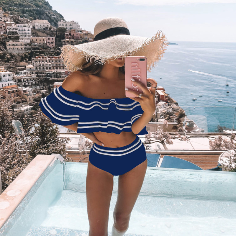 One bikini Một Mảnh Trễ Vai Lưng Cao Gợi Cảm