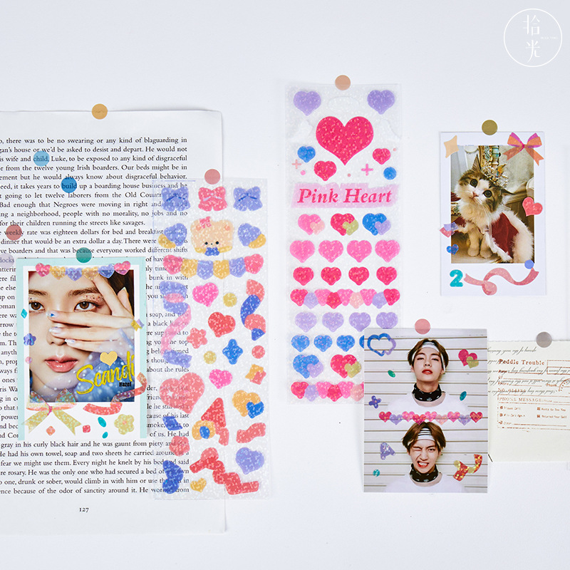 Set 1 Tấm Nhãn Dán Trang Trí Sổ Lưu Niệm