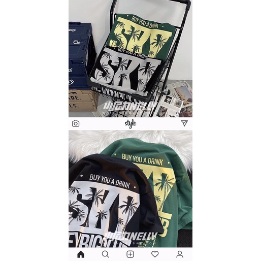 Áo phông nelly heybig sale (có sẵn) dừa sky 19