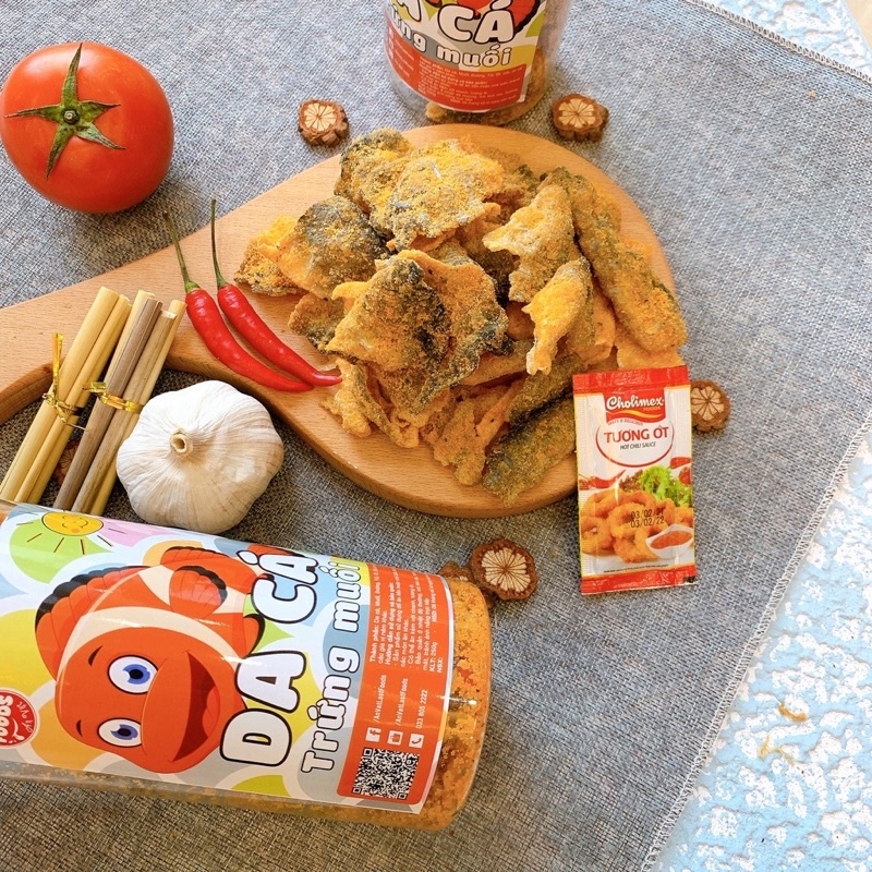 Da cá trứng muối  250g Min’s Food Hà Nội giòn tan, béo ngậy ăn vặt vừa rẻ vừa ngon