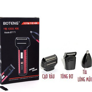 Tông Đơ Cắt Tóc, Cạo Râu Boteng - Máy Cạo Râu Boteng 3 Chức Năng Cao Cấp