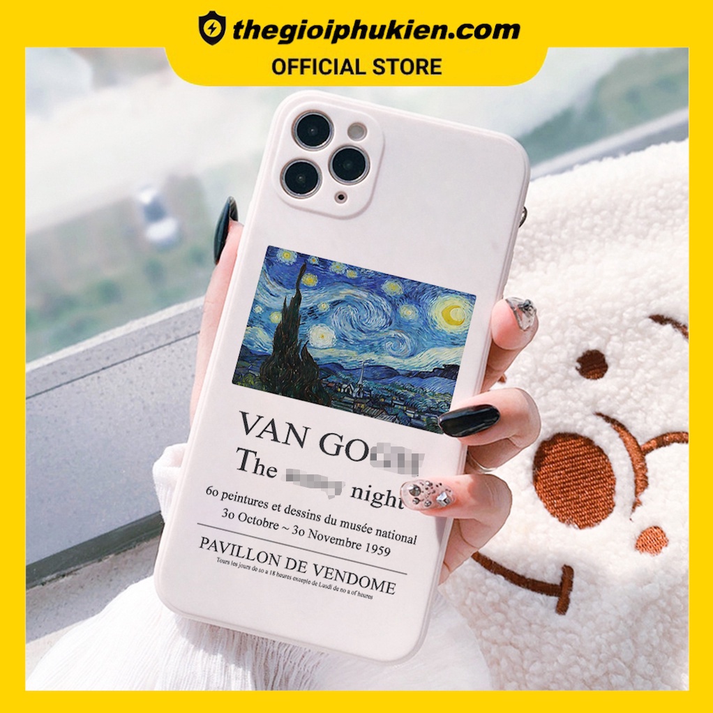 Ốp lưng iphone cạnh vuông The starry night dành cho iphone 6 đến 14promax - E151