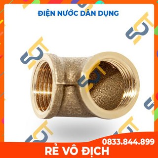 [Mã FREESHIP hoàn 50K] -  Co hai đầu ren trong (đúc) (brass pipe fitting female elbow) - Bằng đồng