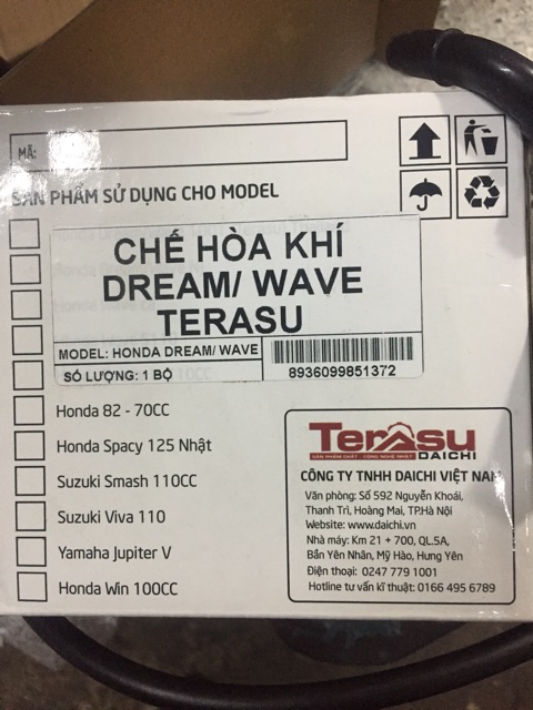 Chế hoà khí Honda dream / bình xăng con wave chính hãng Daichi Nhật bản