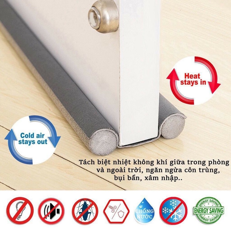 Nẹp xốp chắn khe cửa chống ồn, ngăn côn trùng, bụi bẩn, tránh kẹt chân tay trẻ nhỏ