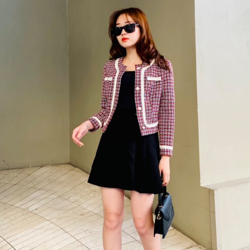 Áo Dạ, Áo Khoác Blazer Lửng Nữ Thời Trang, Hàng Cao Cấp Hachidesigns | BigBuy360 - bigbuy360.vn