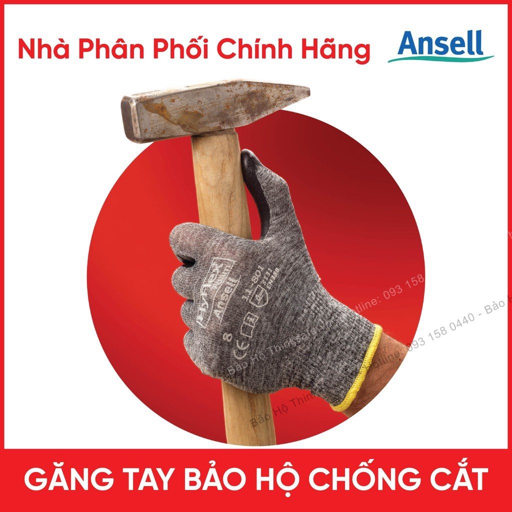 Găng tay đa dụng Hyflex Thinksafe, bao tay phủ Nitrile dầy, ôm khít tay, chống bám dầu mỡ, găng tay lao động tốt 11-801