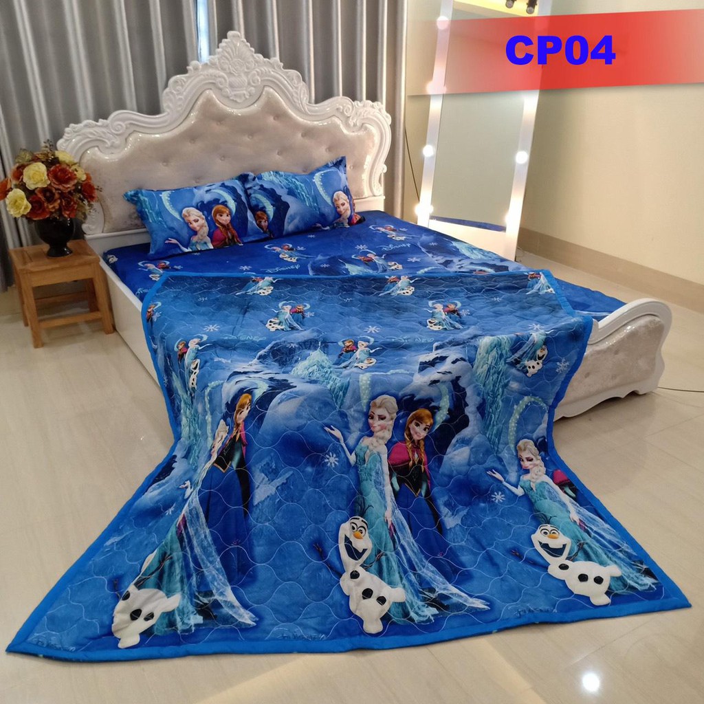 Chăn hè điều hòa cao cấp Cotton bộ 5 món Bộ Chăn ga gối Cotton Poly