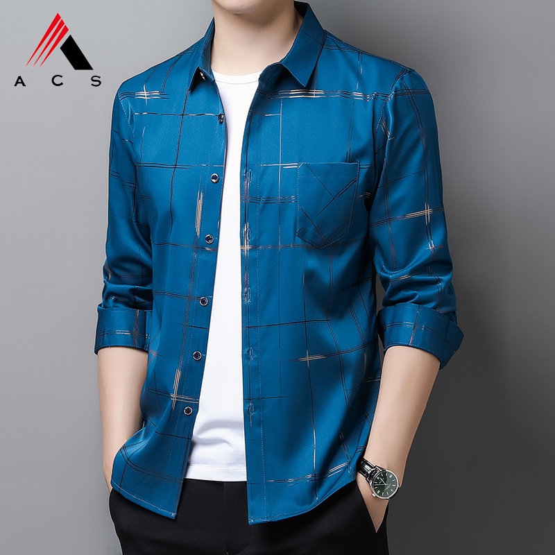 Hàng mới về Áo sơ mi tay dài trang trọng phong cách mới cho nam