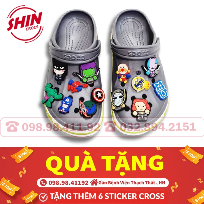 Dép cross cho bé💖FREESHIP💖dép crossBAY A cho bé mix nhiều màu lựa chọn SHIN219921 tặng thêm 6 jibitz cross