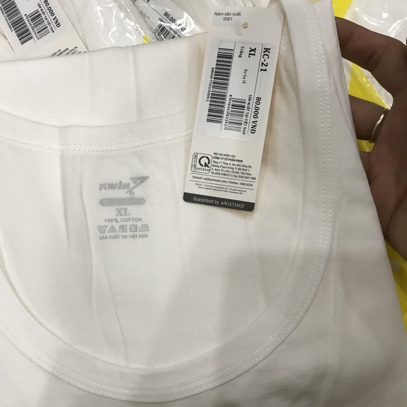 Áo ba lỗ nam ARISTINO 100% cotton mềm mát không xù không bai gião AC21-RSC01