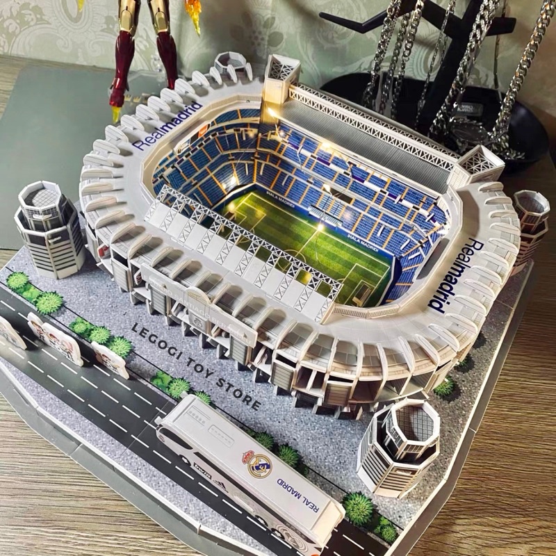Đồ chơi lắp ráp Legogi giấy 3D mô hình THÀNH PHỐ và SÂN VẬN ĐỘNG BÓNG ĐÁ NỔI TIẾNG
