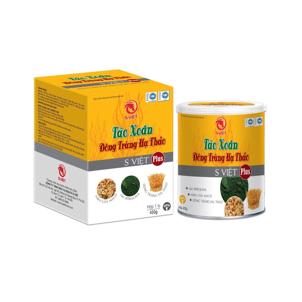 Tảo Xoắn Đông Trùng Hạ Thảo Dùng Cho Người Bị Tiểu Đường, Béo Phì, Người Ăn Kiêng, Giúp Bổ Sung Dưỡng Chất hộp 400g