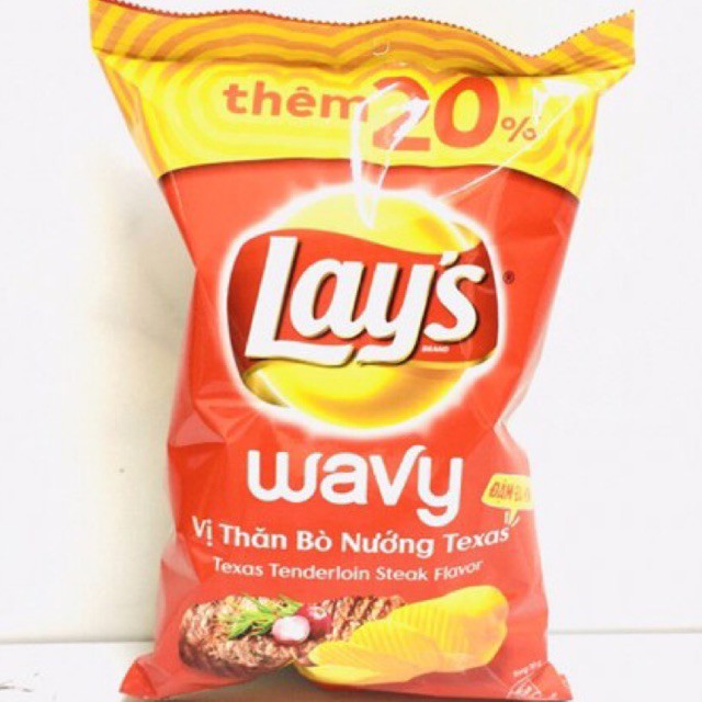 Snack Lays khoai tây 8 hương vị  Tặng thêm 20%  Gói 35g