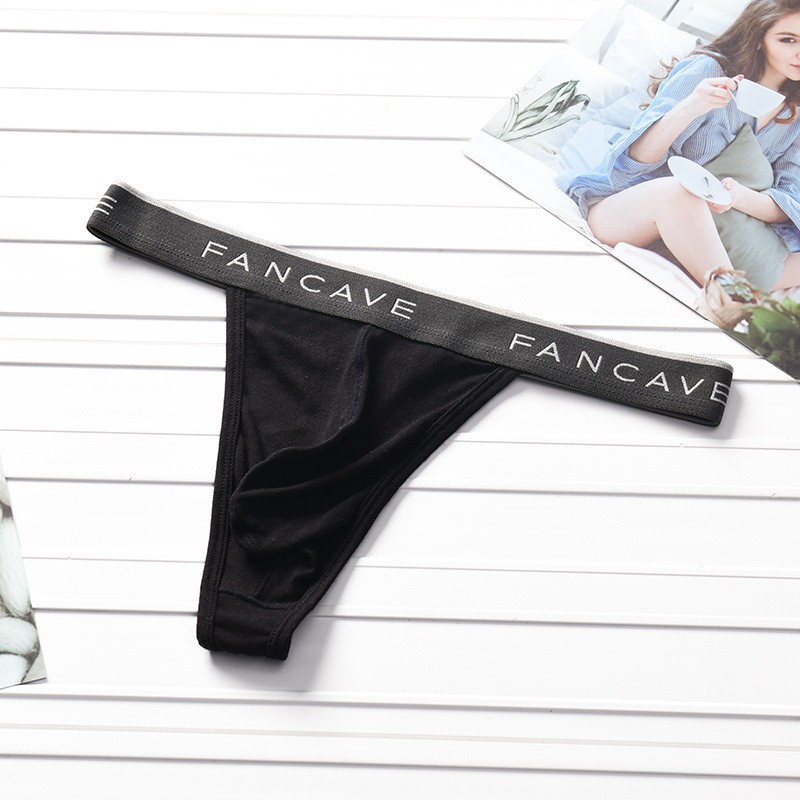 Quần lót nam, quần lót lọt khe cotton cao cấp in chữ 3 màu cơ bản