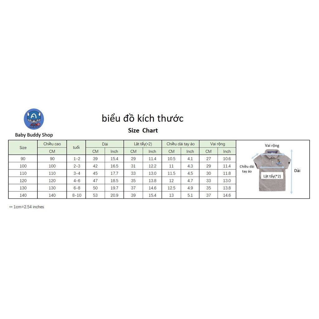 Áo thun polo thời trang mùa hè cho bé trai có 5 màu để lựa chọn