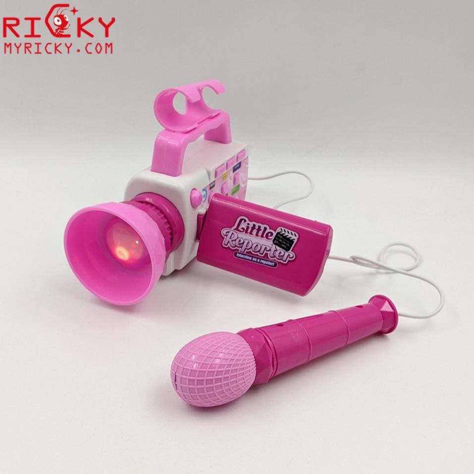 Máy quay phim- Bộ đồ chơi tập làm phóng viên cho bé
