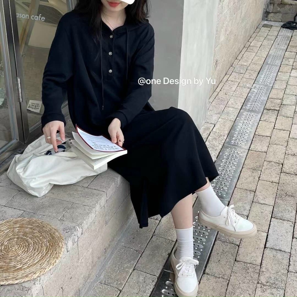 Váy mũ Ins dọc cúc - 0506 | BigBuy360 - bigbuy360.vn