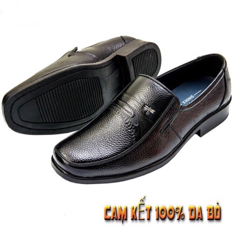 [Siêu rẻ] Giày nam da bò đế cao su được khâu chắc chắn ,Mẫu giày da dành cho phái mạnh .G242 | BigBuy360 - bigbuy360.vn