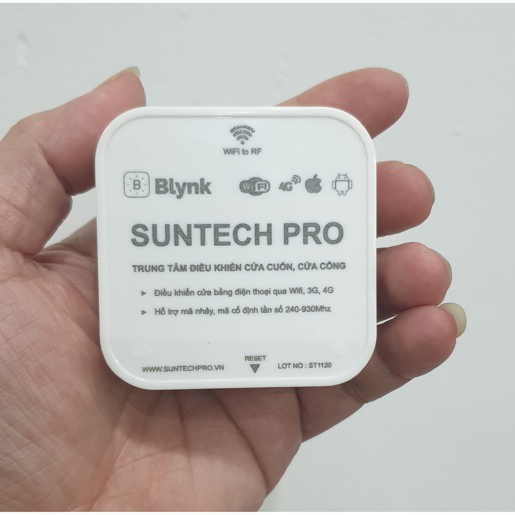 SUNTECH PRO-Bộ phát sóng điều khiển cửa cuốn bằng điện thoại kết nối wifi, app Blynk