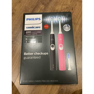 [Bộ đôi]Bàn chải điện Philips Sonicare 4300-HX6402