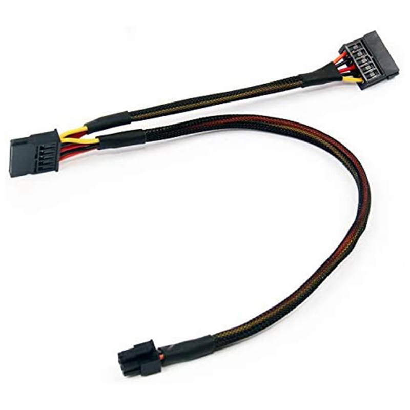 Dây cáp nguồn mở rộng mini 6pin sang 15pin x2 sata cho máy tính dell vostro 3650 3653 3655