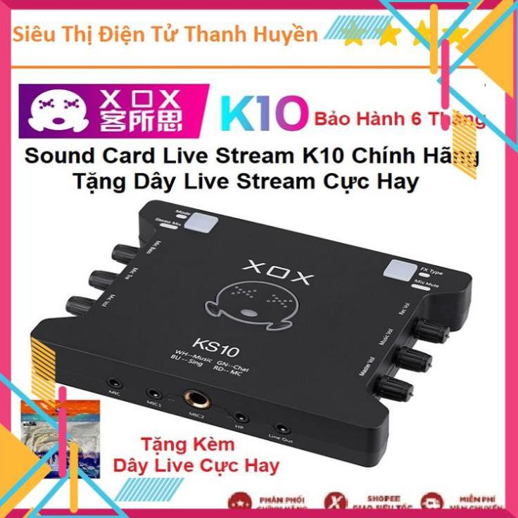 Mua ngay Sound Card Thu Âm LiveStream K10 - Tặng Kèm Dây Livestream Cực Hay Hỗ Trợ Tất Cả Các Dòng Máy [Freeship 10k]