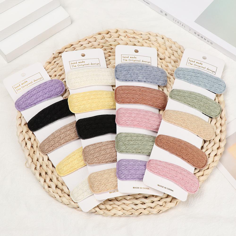 Set 5 Kẹp Tóc Đan Len Màu Sắc Ngọt Ngào Thời Trang Cho Nữ