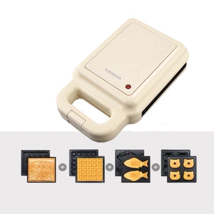 Máy nướng bánh mì sandwich TORSOM - Máy làm bánh waffle - Chính hãng - Bảo hành 12 tháng