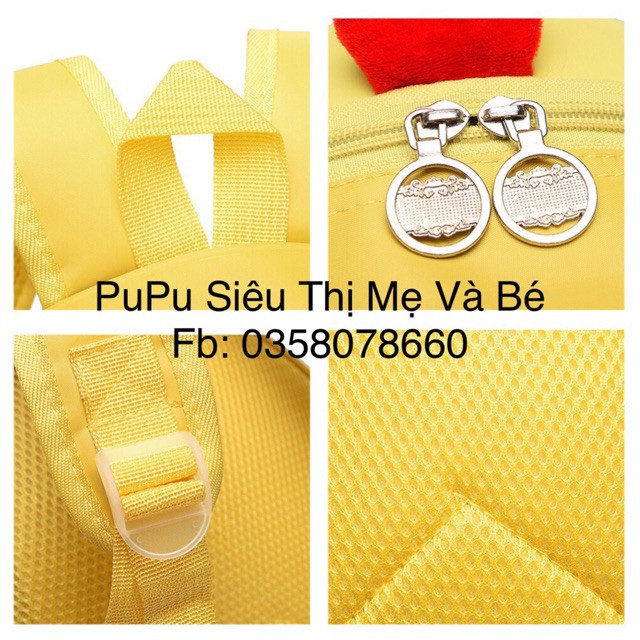 [FREE SHIP - HOT] Balo Gà Con Hình Thú Ngộ Nghĩnh Cho Bé, Balo Gà Vàng Mầm Non Cho Bé