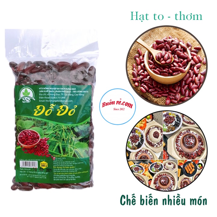 Đậu đỏ (1kg) hữu cơ thuần chủng, đậu đỏ dùng làm sữa, thanh lọc cơ thể và làm đẹp – Nông sản sạch AThai 01552