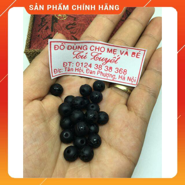 Đá đen 8mm khắc kinh phật
