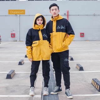 Áo khoác Kaki nam nữ Unisex trai gái mặc đẹp túi lớn may 2 lớp - màu vàng nâu đen xanh và hồng Duppo