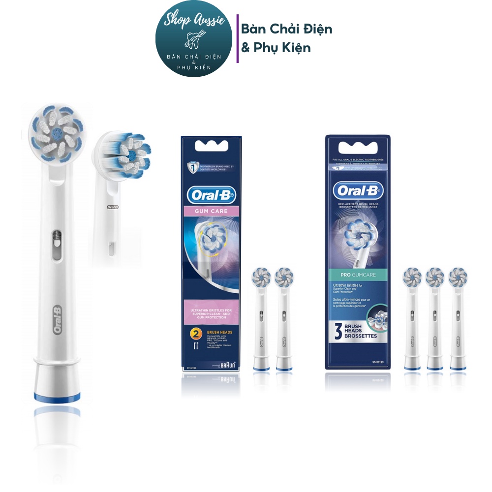 Đầu Bàn Chải Điện Oral-B Braun - Đầu Gum Care - Lông chải siêu mỏng làm sạch răng bảo vệ nướu [Made In Germany]